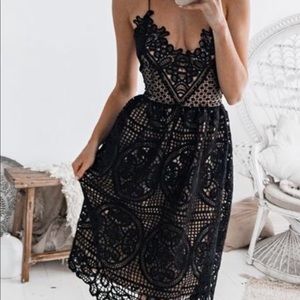 Black lace dress